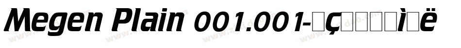 Megen Plain 001.001字体转换